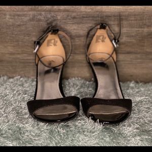 Black Patent Leather Strapy Fioni Heel Size 7